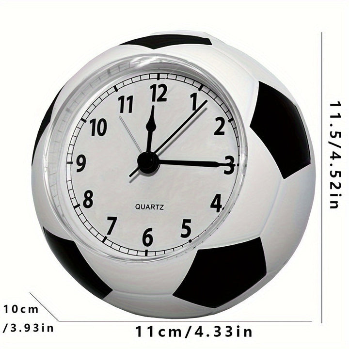 Sportieve wekker voor de slaapkamer; voetbal design met ingebouwd muzikaal alarm.