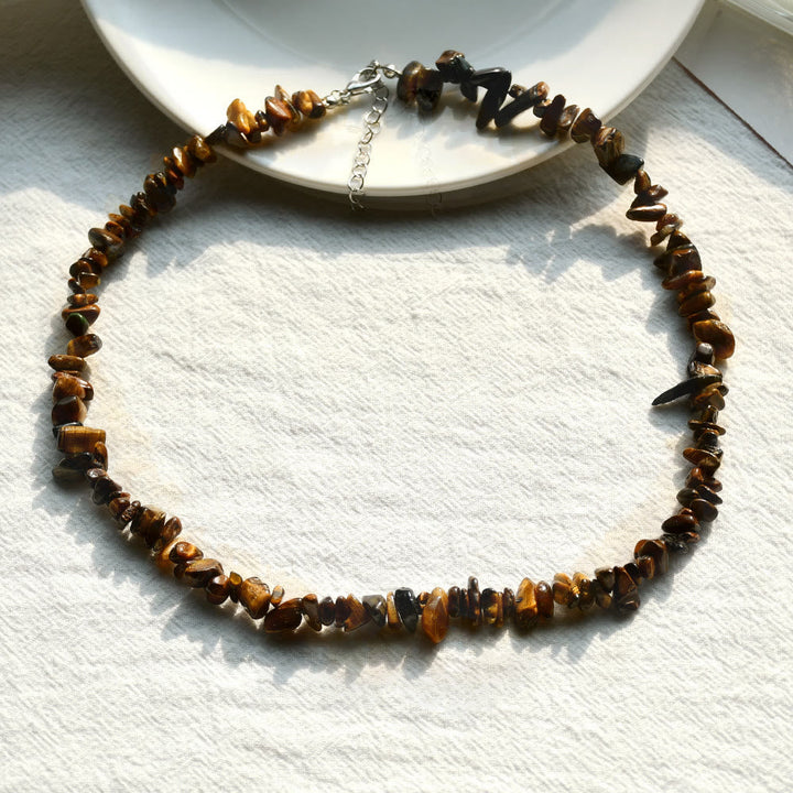 Mysterieus zwarte obsidiaan Lina gepolijste dames ketting, spiritueel krachtig sieraad.