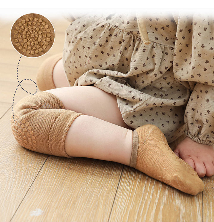 Huidvriendelijke, comfortabele baby kniebeschermers met anti-slip voor actieve peuters die de wereld ontdekken.
