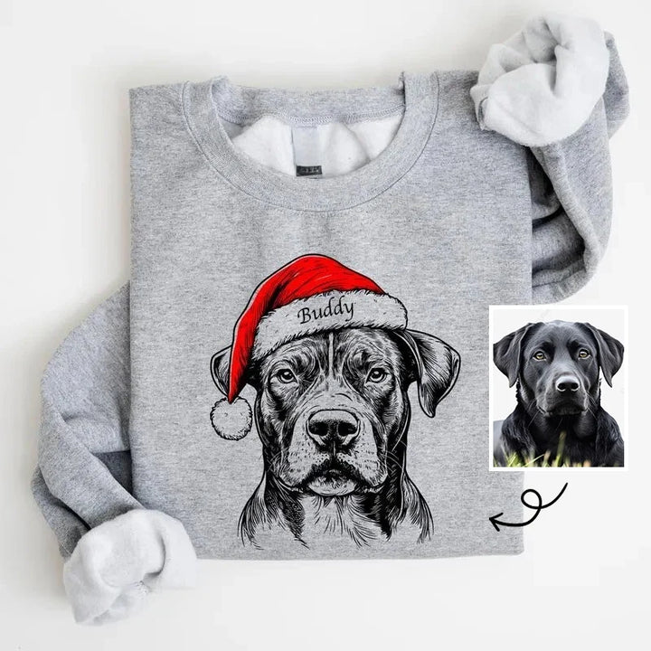 Zachte unisex kersttrui met schattige opdruk van je huisdier. Deel je dierenliefde deze feestdagen.