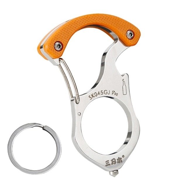 Multifunctionele sleutelhanger met raambreker en zelfverdedigingsfunctie, ideaal voor noodsituaties en dagelijks gebruik.