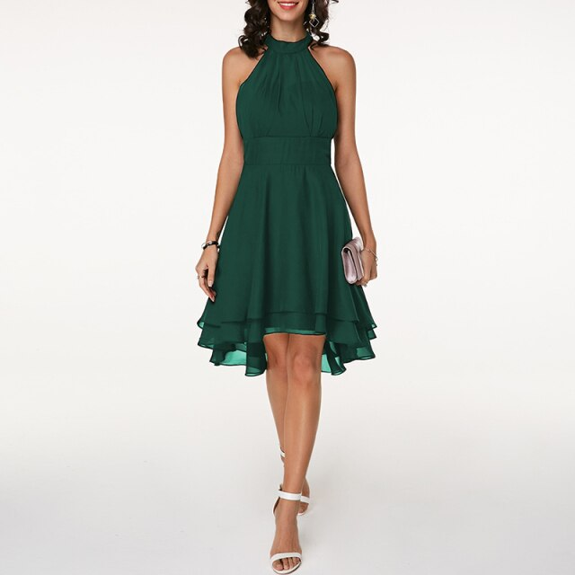 Elegante Lara midi zomerjurk voor dames, ideaal voor een stijlvolle zomerlook.