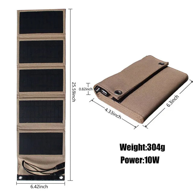 USB zonnepaneel powerbank, universele oplader voor smartphones, tablets en GPS buiten de deur.