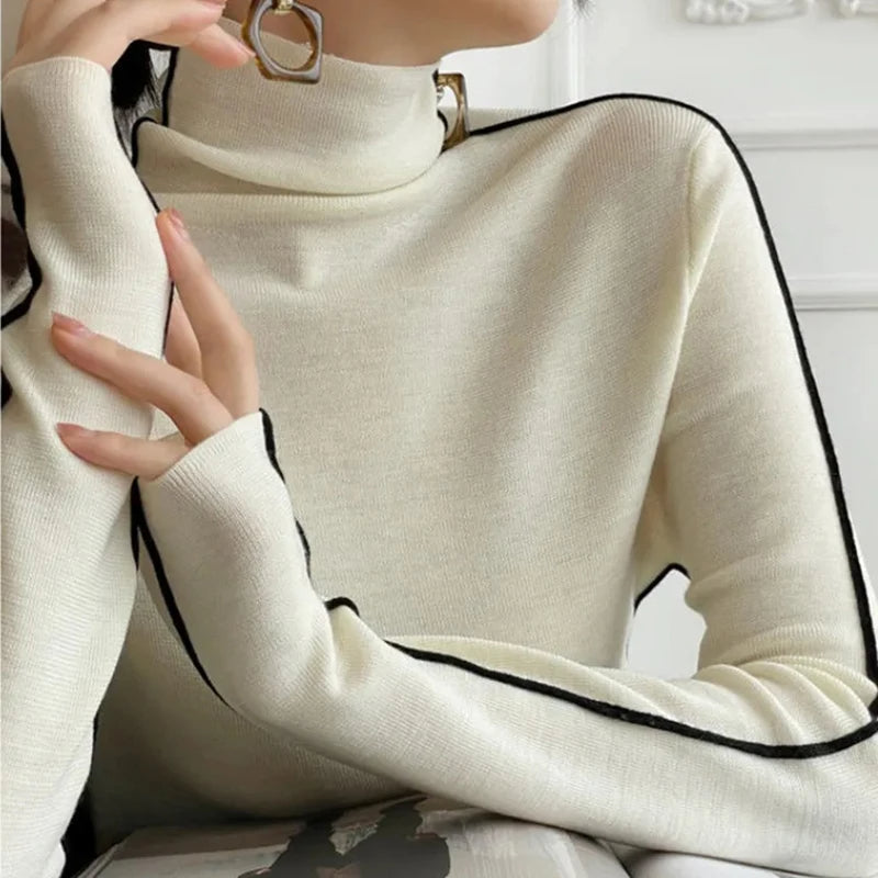 Dames coltrui Lynn, warm gebreid, stijlvol en comfortabel voor wintermode.