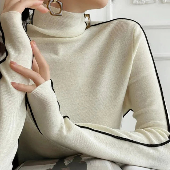Dames coltrui Lynn, warm gebreid, stijlvol en comfortabel voor wintermode.