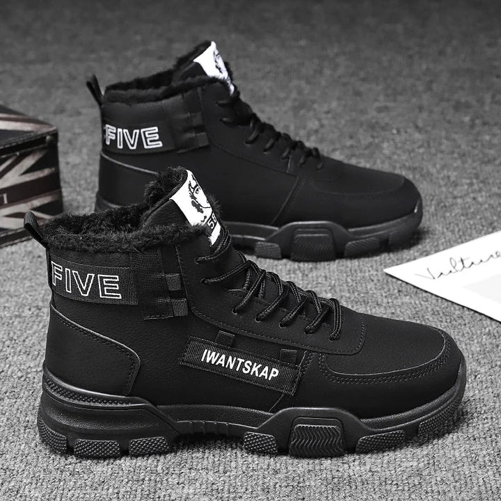 Stijlvolle heren vetersneakers, winterproof met warme voering, perfect voor herenmode.