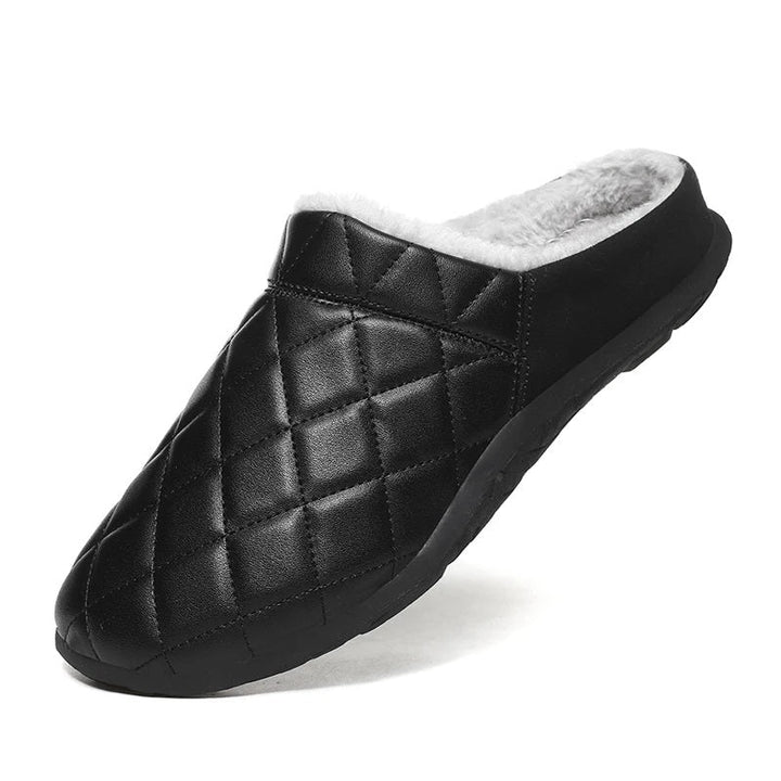Heren comfort pantoffels, warm en stijlvol, met antislipzool voor thuis.