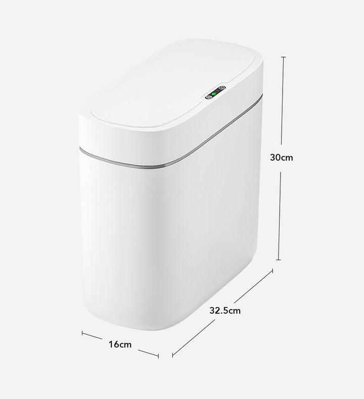 Slanke automatische sensor prullenbak 12L met deksel. Waterdichte afvalemmer, modern en hygiënisch voor thuis.