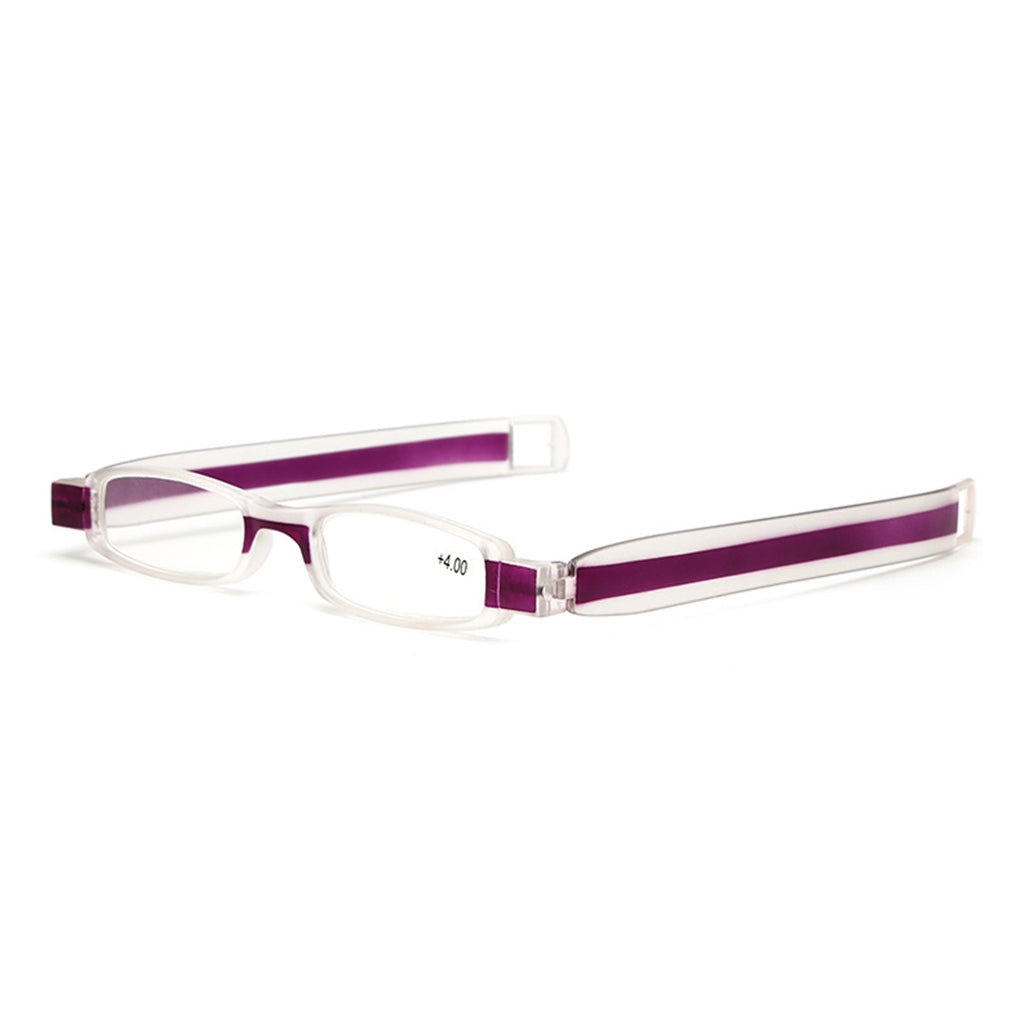 Rode unisex leesbril, opvouwbaar, lichtgewicht en met anti-vlek coating voor een helder beeld.