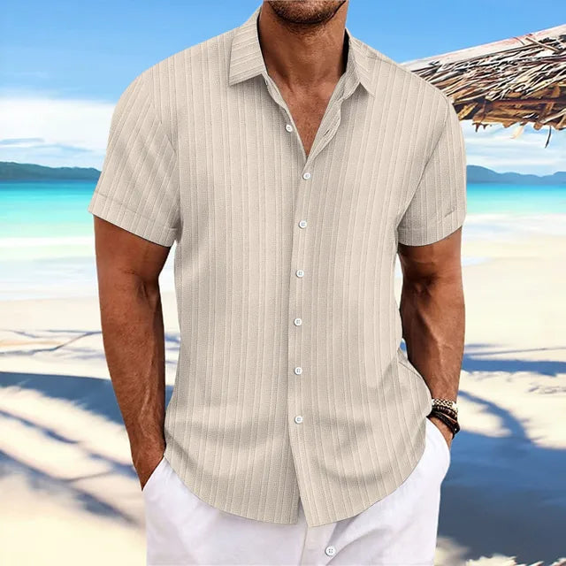 Casual heren zomer shirt, stijlvol strandoverhemd voor een relaxte look.