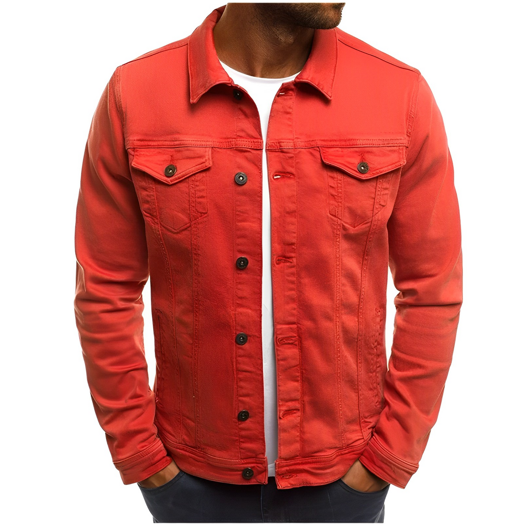 Veelzijdig heren denim jack, ideaal voor elke zomerse casual gelegenheid. Stijlvolle bovenkleding.