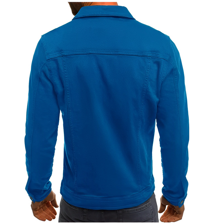 Trendy heren spijkerjack, lichte denim voor een stijlvolle en comfortabele zomerjas.