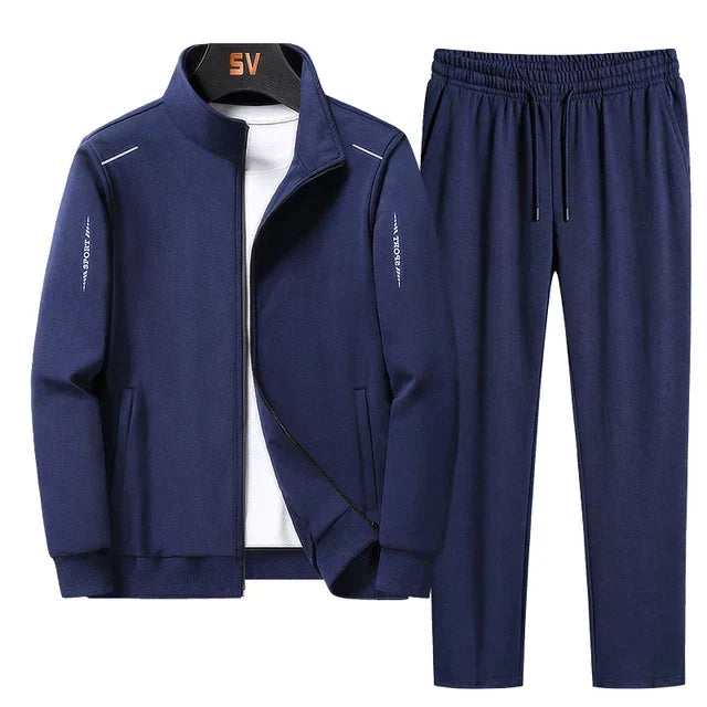 Comfortabel heren trainingspak voor herfst en lente. Stijlvolle set voor sport, vrijetijd of casual dragen.