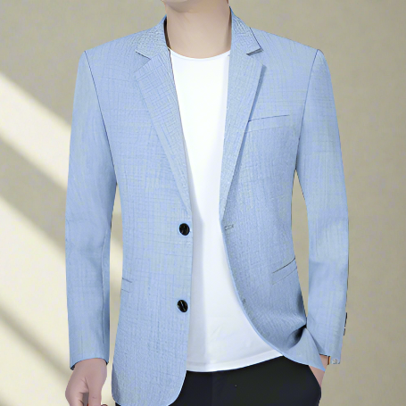 Slim-fit Italiaanse heren blazer. Perfect voor formele en zakelijke gelegenheden. Elegant en modern.
