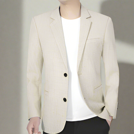 Italiaanse slim-fit heren colbert. Bovenkleding in blauw, beige of khaki voor de modebewuste man.