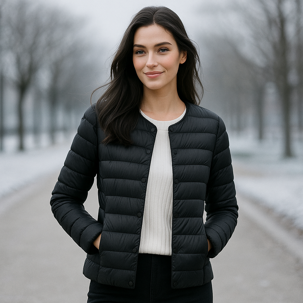 Zacht gewatteerd damesjack met strak design, comfortabel en elegant voor elk seizoen.