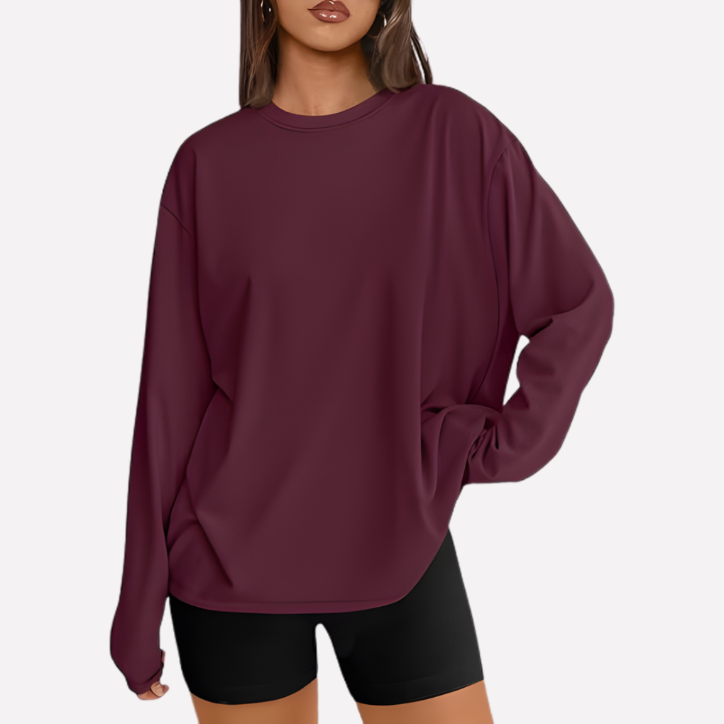 Comfortabel dames oversized shirt met lange mouwen, ideaal voor een relaxte en stijlvolle dag.