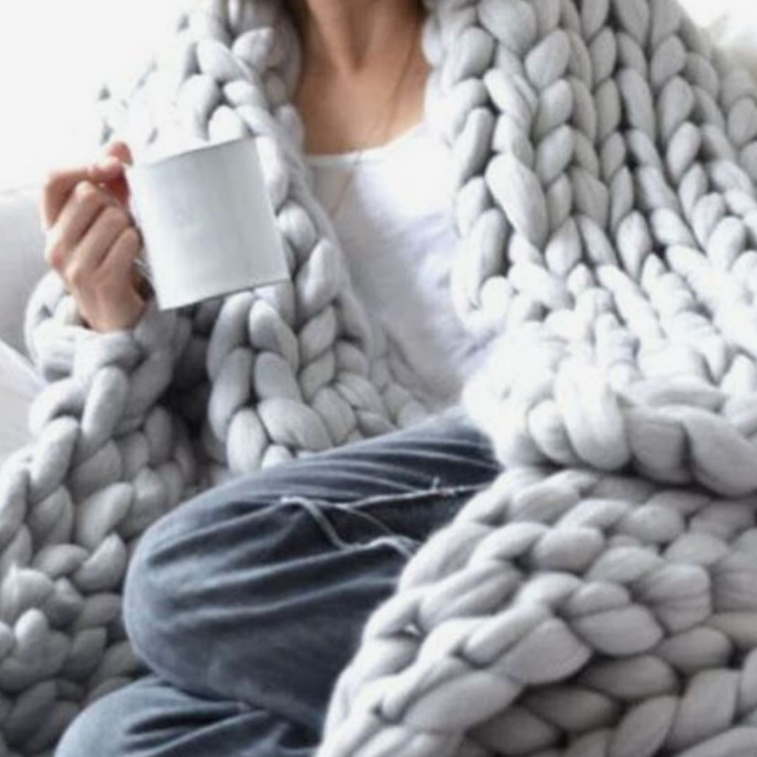 Zelfmaakpakket om je eigen warme en knusse fleece deken te creëren. Perfect voor winterse avonden.