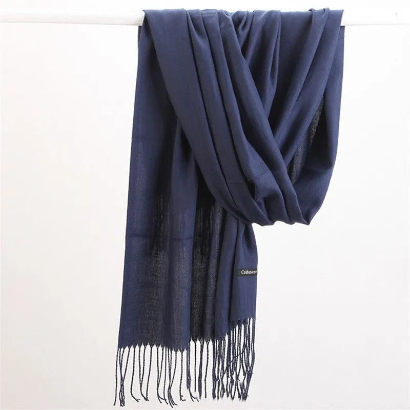Effen kasjmier sjaal, warme en zachte dames wintersjaal, een stijlvol accessoire.