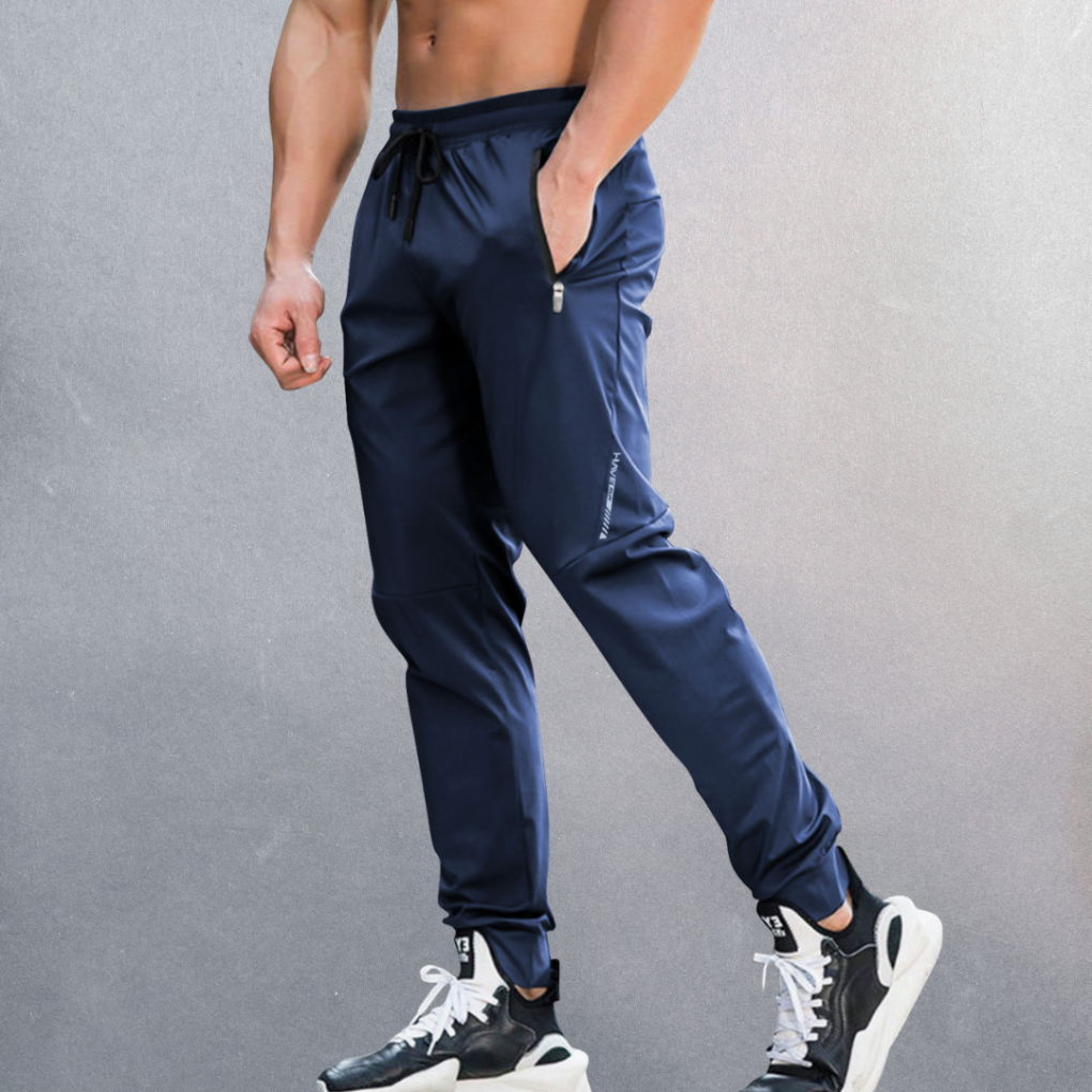 Moderne heren comfortbroek met elastische taille, veelzijdig voor sport, reizen of ontspannen vrijetijdsbesteding.