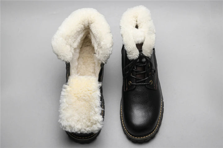 Duurzame heren winterlaarzen met antislipzool en thermische voering.