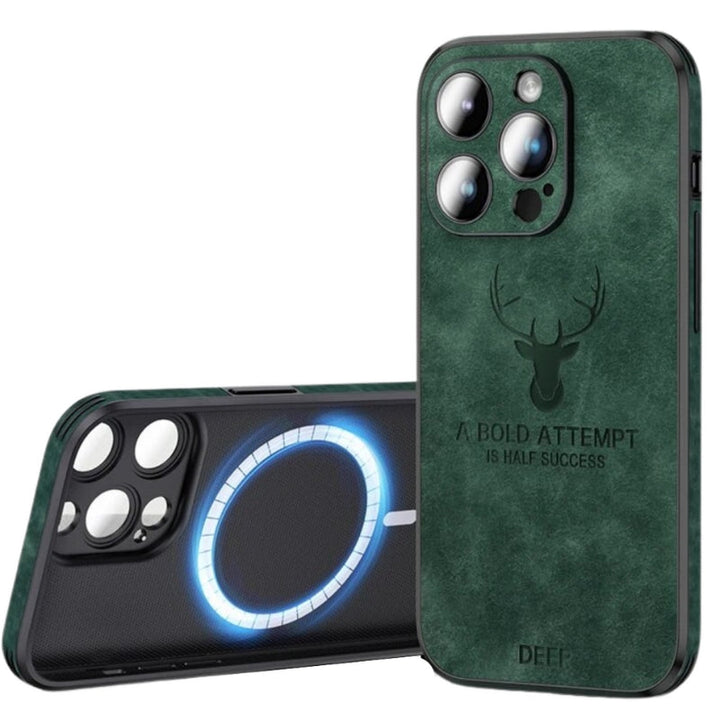 Luxe Veltro hertenleren iPhone hoes. Optimale bescherming voor je Apple iPhone.