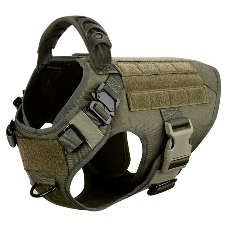 Sterk nylon K9 hondenharnas voor duurzaamheid en betrouwbaarheid. Ideaal voor intensieve training en actieve honden.