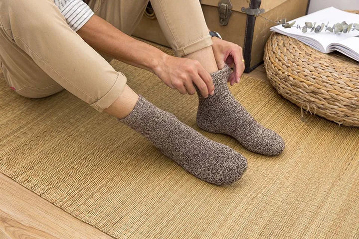 Unisex retro wintersokken (3 paar) voor volwassenen, heerlijk warm en comfortabel voor iedereen.