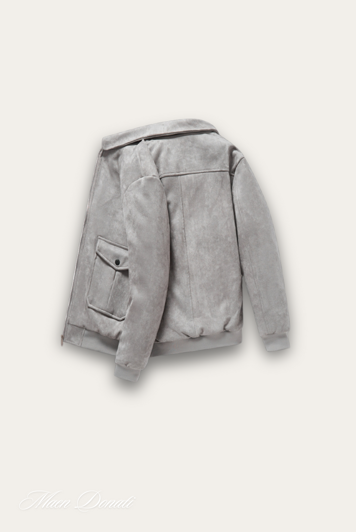 Comfortabele grijze herenjas Matteo, ideaal als winterjas of tussenjas voor een stijlvolle man.