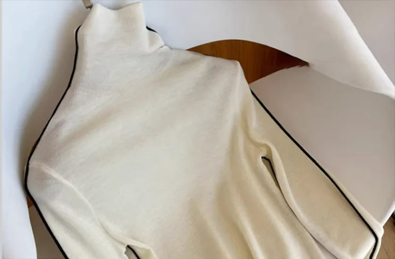 Dames coltrui Lynn met lange mouwen, warme wintermode, comfortabel en modieus.