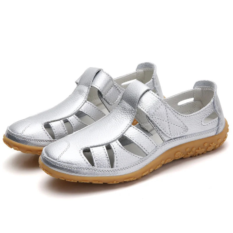 Dames sandalen met orthopedisch gevormd voetbed en anti-slip zool, perfect voor stabiliteit en mode.