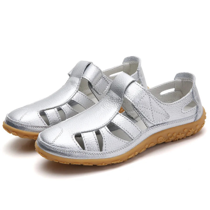 Dames sandalen met orthopedisch gevormd voetbed en anti-slip zool, perfect voor stabiliteit en mode.