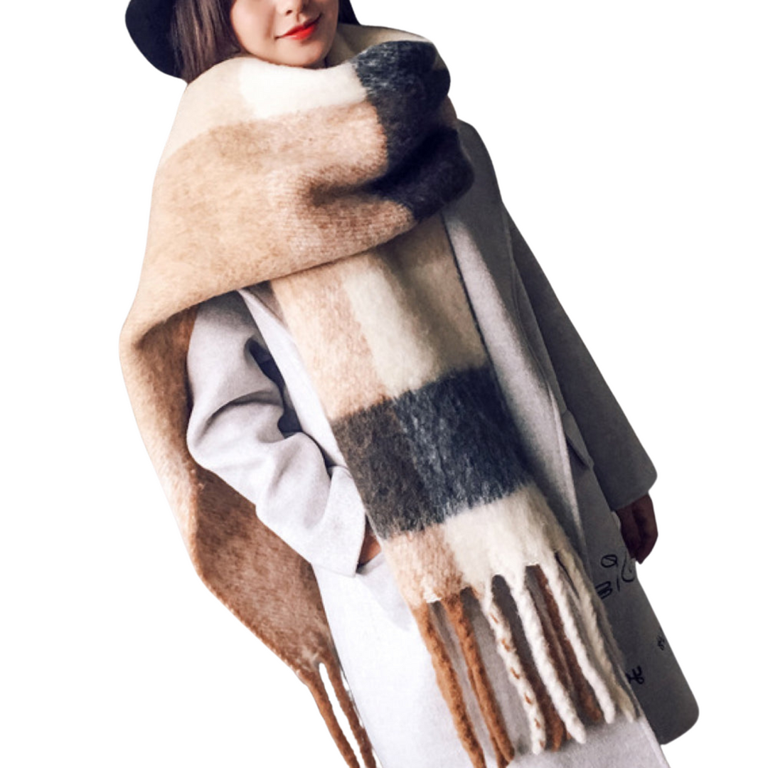Stijlvolle warme MargarietsScarf dames sjaal, ideaal voor winter en herfst comfort.