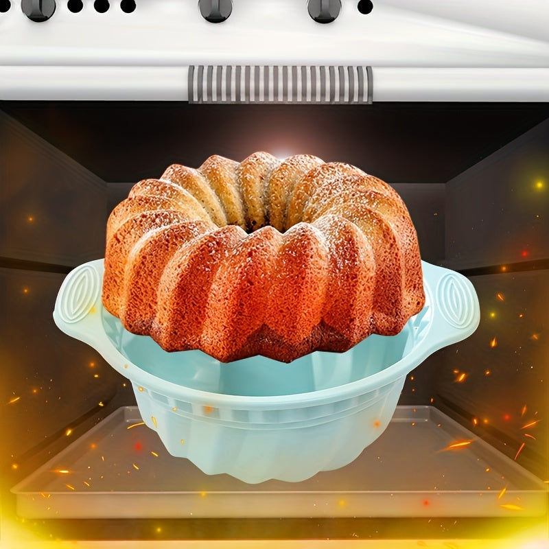 Flexibele siliconen muffinvormen uit de bakset, ideaal voor het bakken van heerlijke cupcakes en muffins.