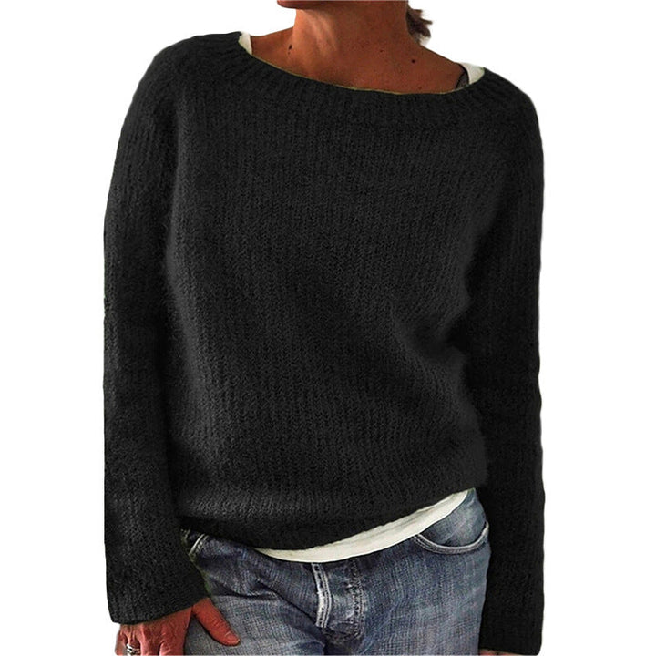 Tijdloze dames trui van wolmix, klassiek gebreid design voor comfort en stijl.