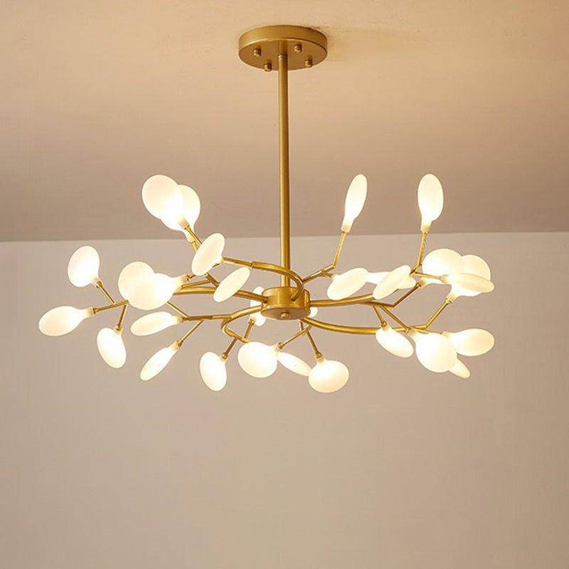 Stijlvolle eetkamer lamp; LED vuurvlieg design kroonluchter, perfect voor moderne interieurs.