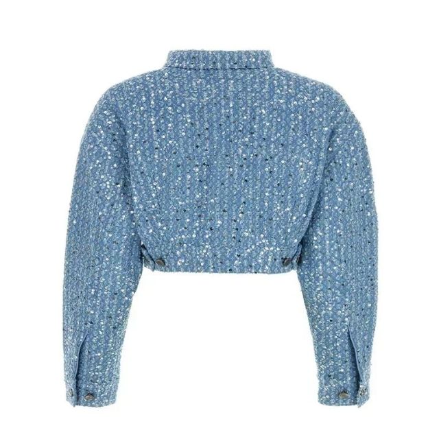 Dameskleding: modieuze denim set met pailletten voor een opvallende en stijlvolle uitstraling.