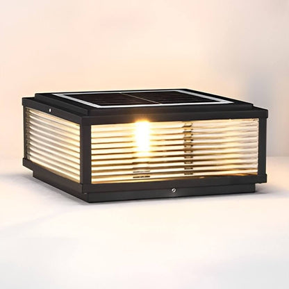 Moderne LED Buitenpaallamp - Geribbeld Glas