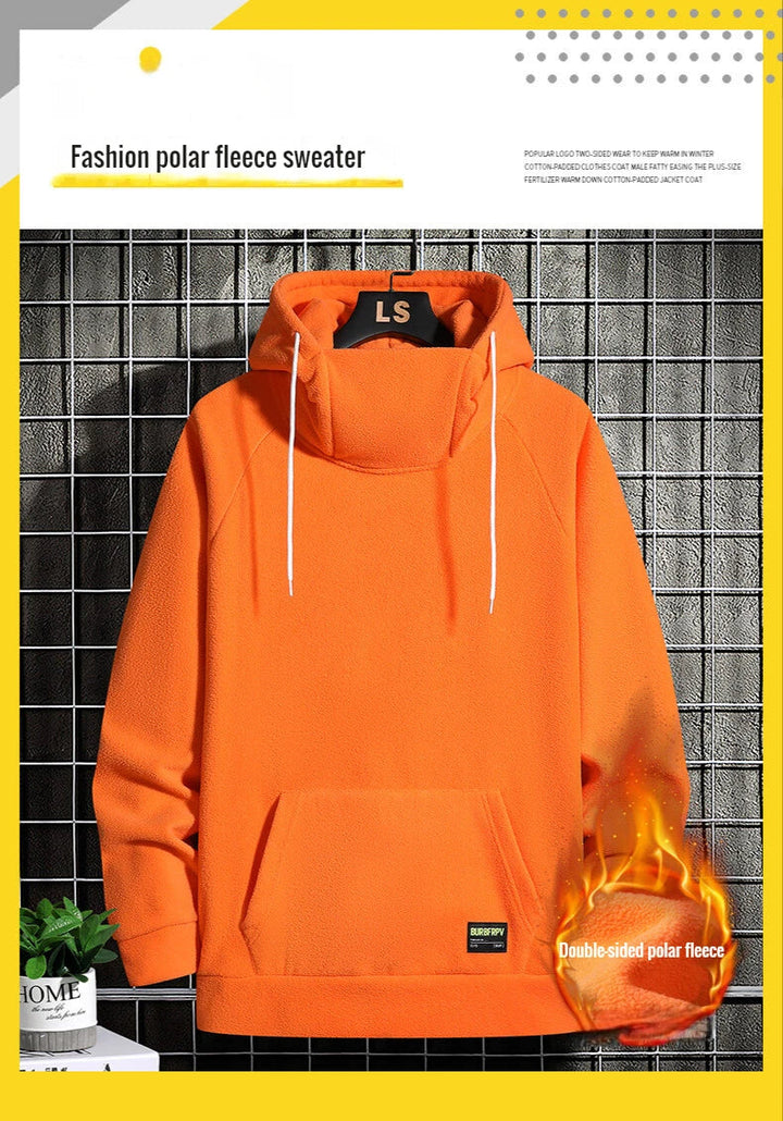 Dikke heren oversized hoodie met kapuchon, zachte en warme streetwear trui.