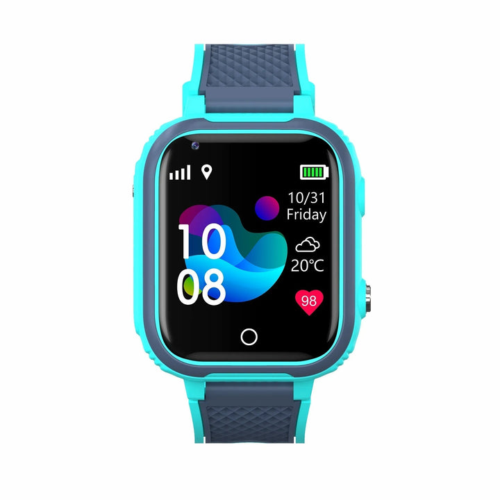 De KidGuardian 4G kinder smartwatch toont een videogesprek, ideaal voor communicatie met ouders.