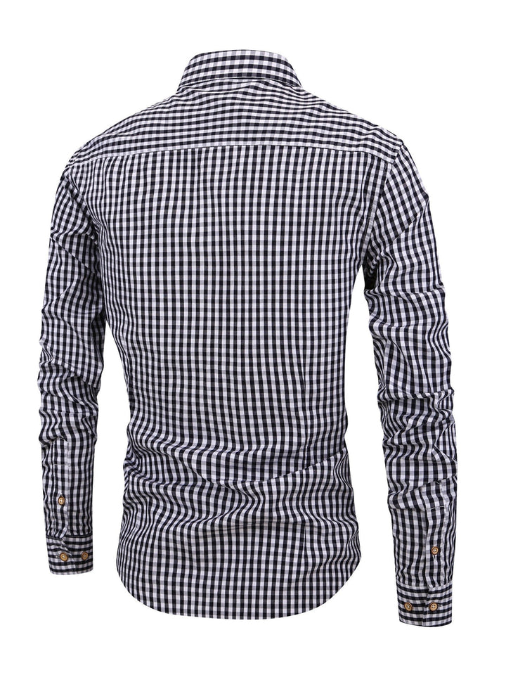 Veelzijdig geruit overhemd voor heren, ideaal voor zowel casual outfits als een nette, doch comfortabele look.