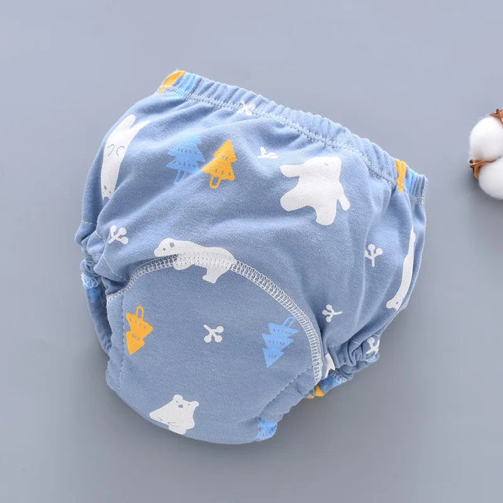 Zachte en waterdichte baby luierbroek met 6-lagen absorptie, comfortabel.