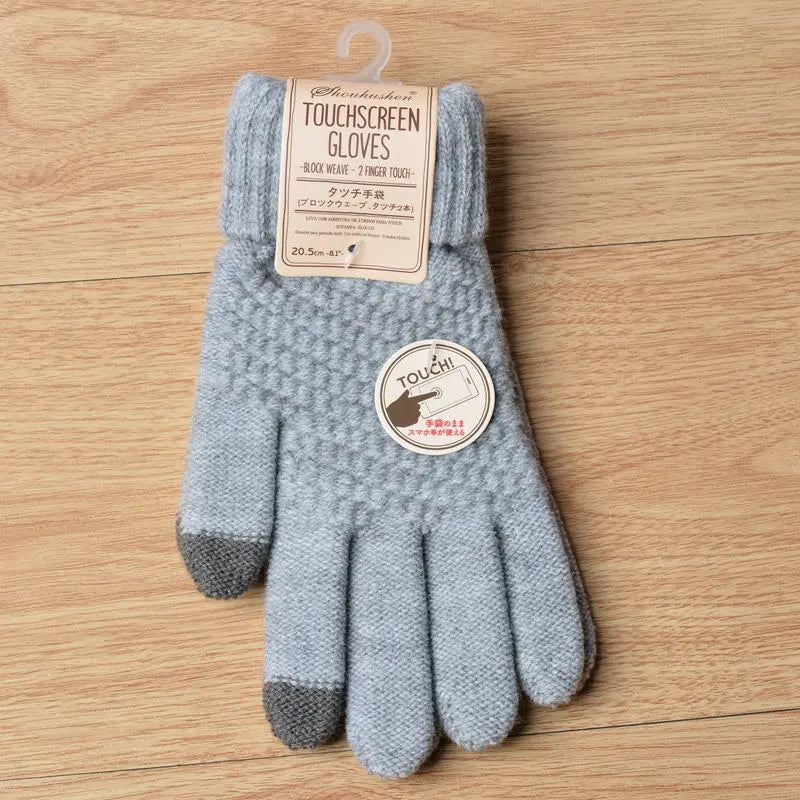 Stijlvolle gebreide dameshandschoenen, touchscreen compatibel, perfect voor de moderne vrouw.