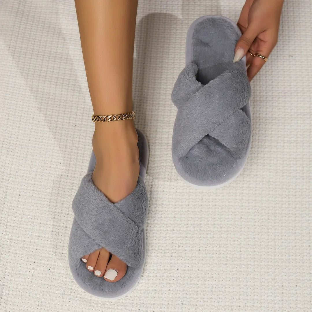 Comfortabele damespantoffels, antislip en heerlijk zacht voor thuis.