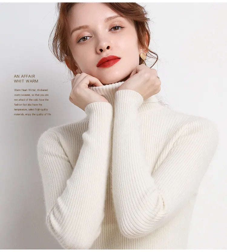 Effen casual coltrui voor dames. Gebreid en stijlvol, perfect voor herfstmode.