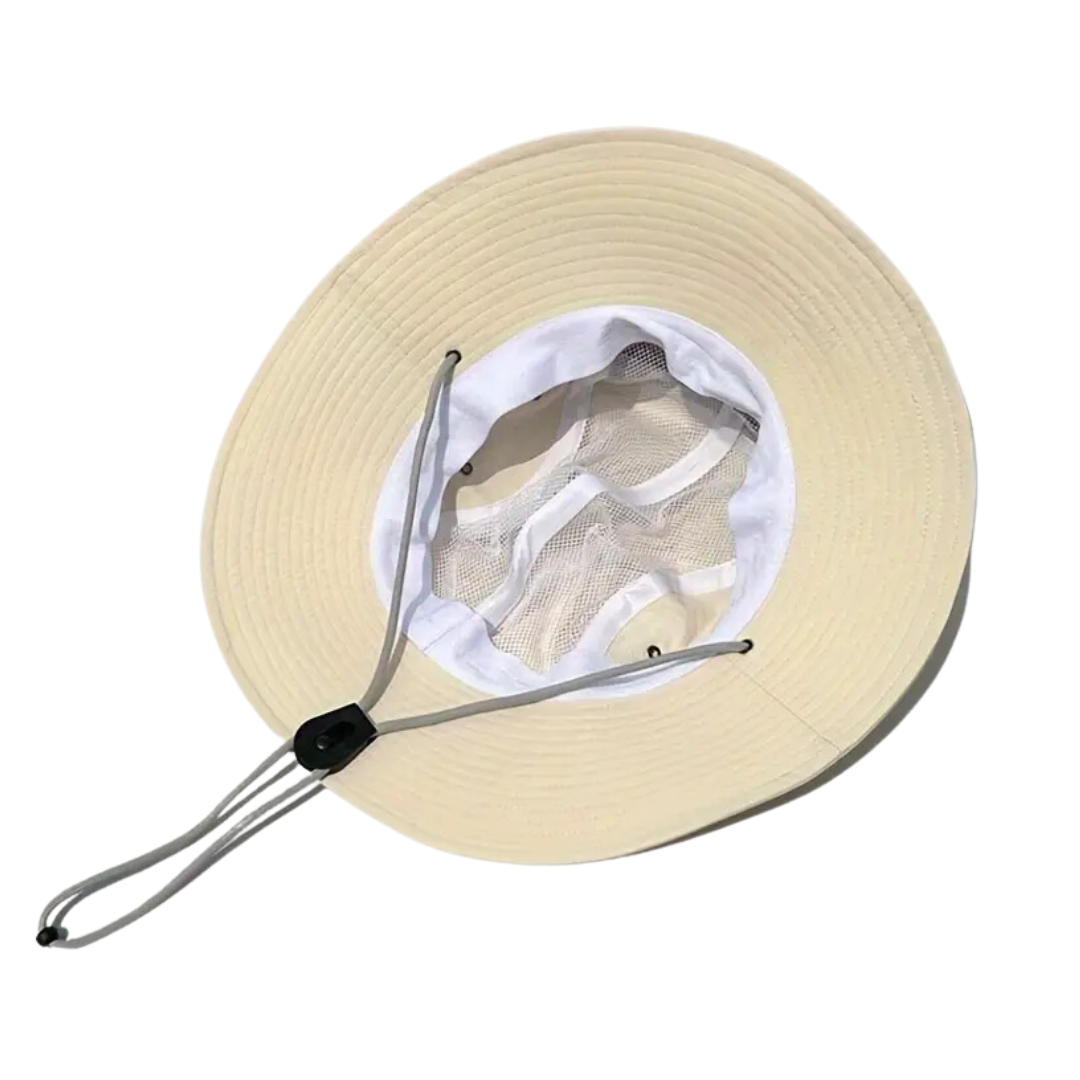 Stijlvolle unisex outdoor zonnehoed, opvouwbaar, met UV-bescherming voor kamperen en reizen.