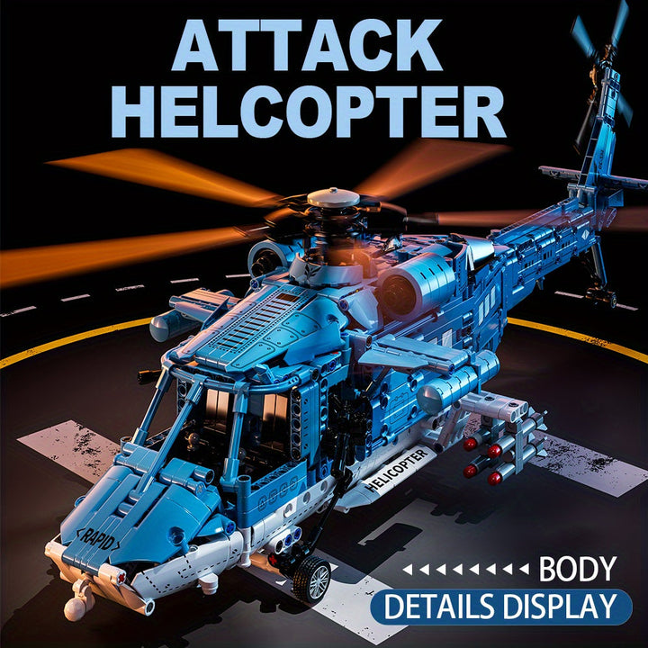 Complexe helikopter constructie set voor volwassen verzamelaars. Creatieve modelbouw met ABS-onderdelen.