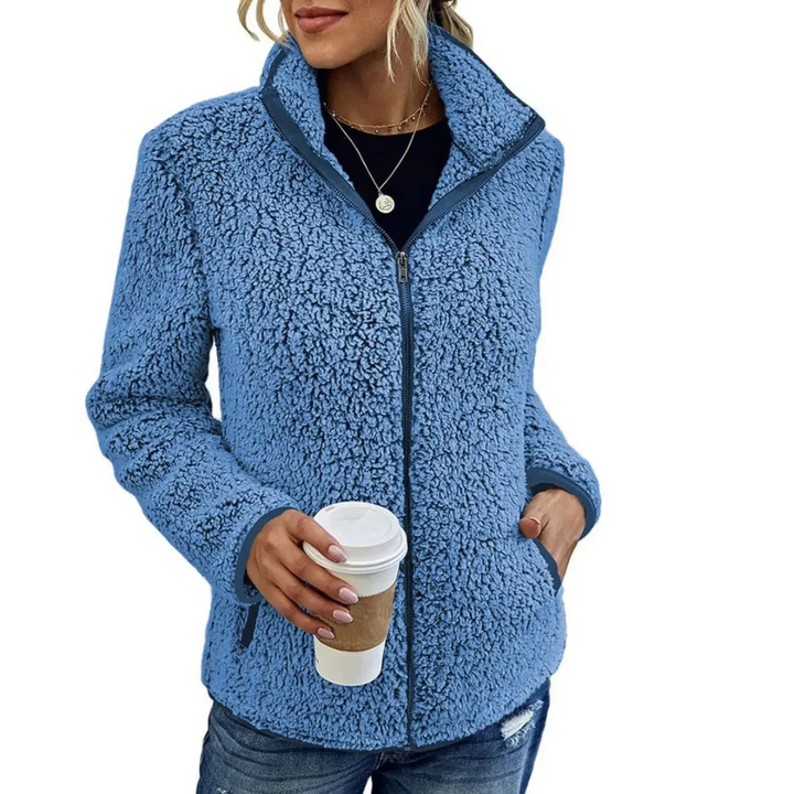 Casual damesvest van fleece, comfortabele bovenkleding voor dagelijks gebruik.