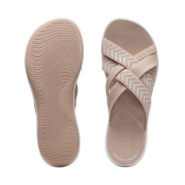Lichtgewicht Lina dames slippers met ademend design en schokabsorberend voetbed, ideale comfortschoenen.