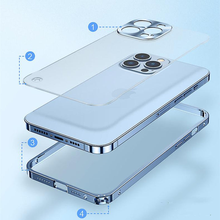 Robuuste stalen MagSafe iPhone hoes met krachtige magneet; ideale bescherming en functionaliteit.